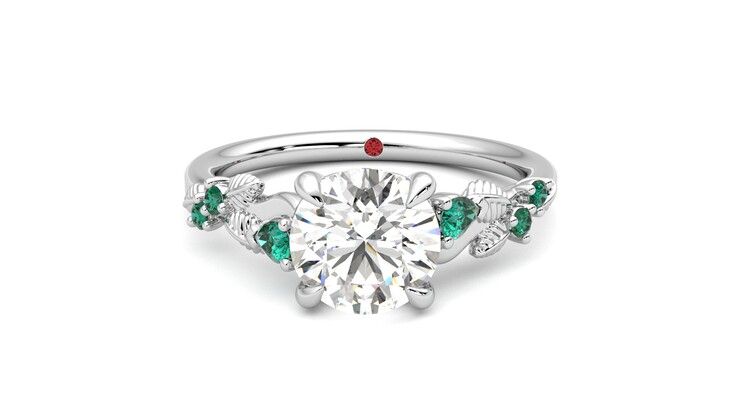 Taylor & Hart Lierre Round Engagement Ring 360 degree image 29