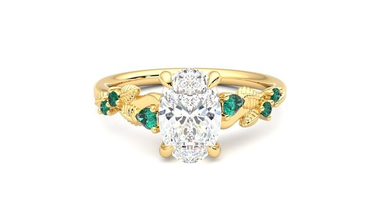 Taylor & Hart Lierre Oval Engagement Ring 360 degree image 0