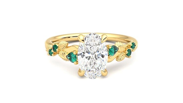 Taylor & Hart Lierre Oval Engagement Ring 360 degree image 1