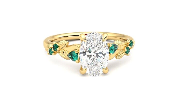 Taylor & Hart Lierre Oval Engagement Ring 360 degree image 2