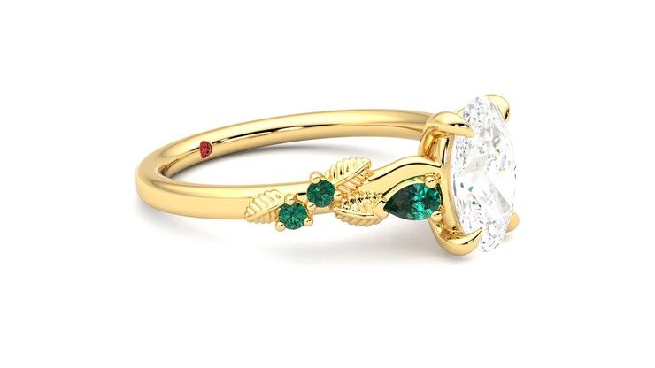 Taylor & Hart Lierre Oval Engagement Ring 360 degree image 7
