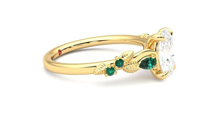 Taylor & Hart Lierre Oval Engagement Ring 360 degree image 8