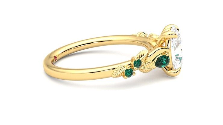 Taylor & Hart Lierre Oval Engagement Ring 360 degree image 9
