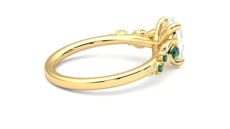 Taylor & Hart Lierre Oval Engagement Ring 360 degree image 11