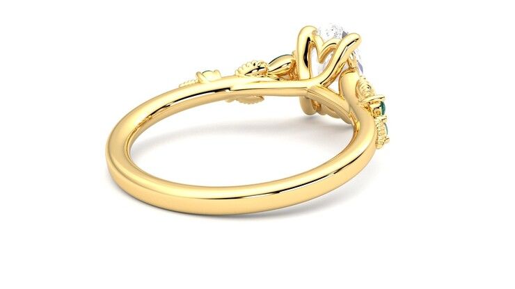 Taylor & Hart Lierre Oval Engagement Ring 360 degree image 13