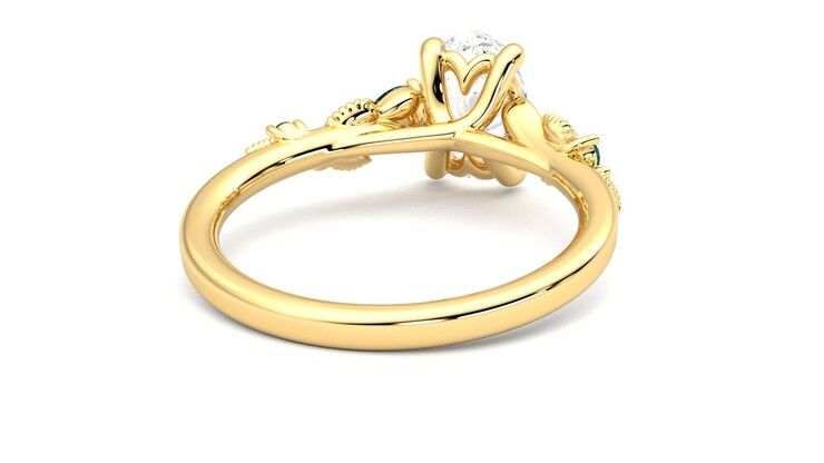 Taylor & Hart Lierre Oval Engagement Ring 360 degree image 14
