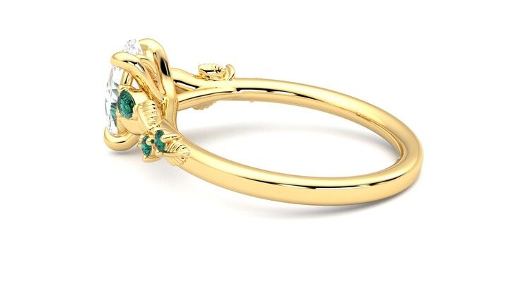 Taylor & Hart Lierre Oval Engagement Ring 360 degree image 19