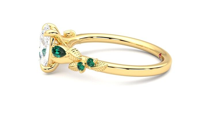 Taylor & Hart Lierre Oval Engagement Ring 360 degree image 21
