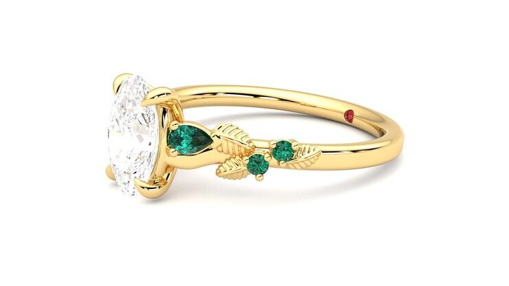 Taylor & Hart Lierre Oval Engagement Ring 360 degree image 23