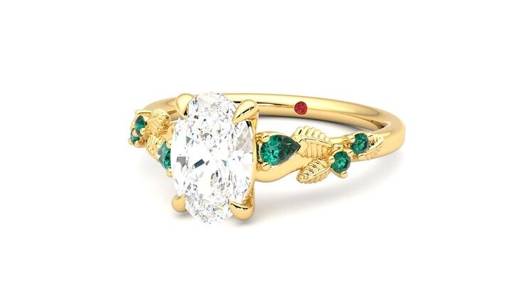 Taylor & Hart Lierre Oval Engagement Ring 360 degree image 26