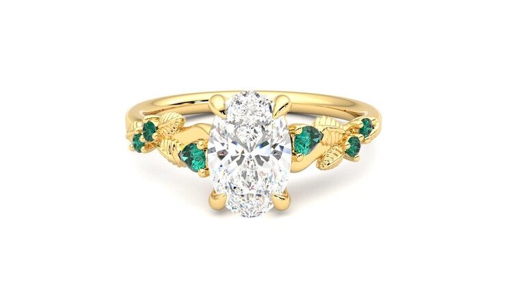 Taylor & Hart Lierre Oval Engagement Ring 360 degree image 29