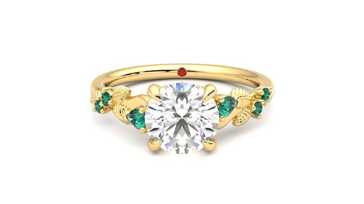 Taylor & Hart Lierre Round Engagement Ring 360 degree image 0
