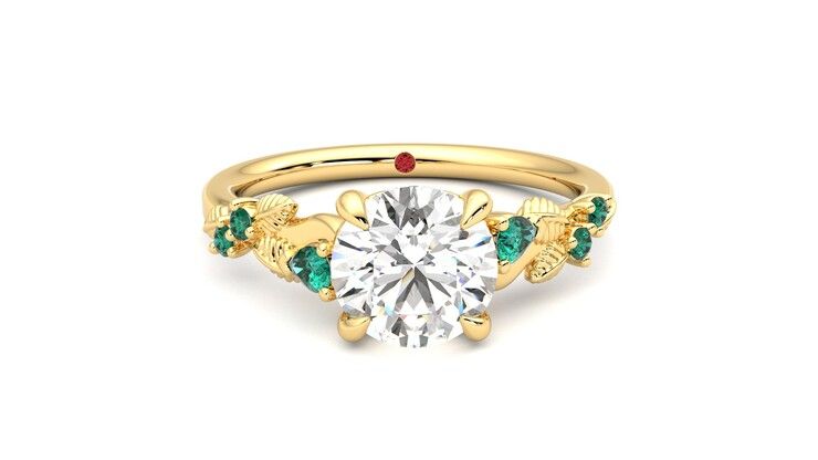 Taylor & Hart Lierre Round Engagement Ring 360 degree image 1