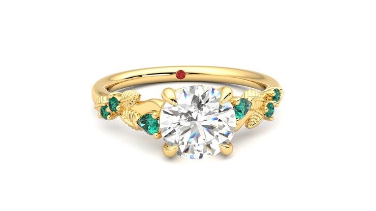 Taylor & Hart Lierre Round Engagement Ring 360 degree image 2