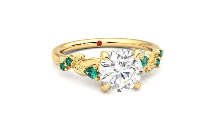 Taylor & Hart Lierre Round Engagement Ring 360 degree image 3