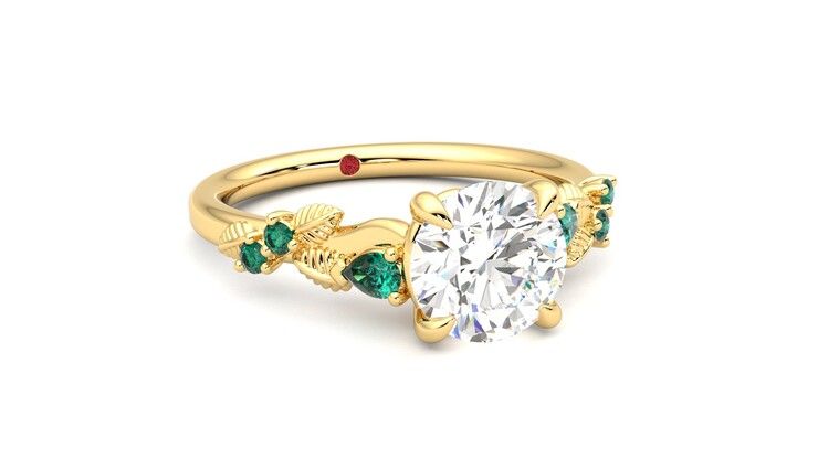 Taylor & Hart Lierre Round Engagement Ring 360 degree image 4