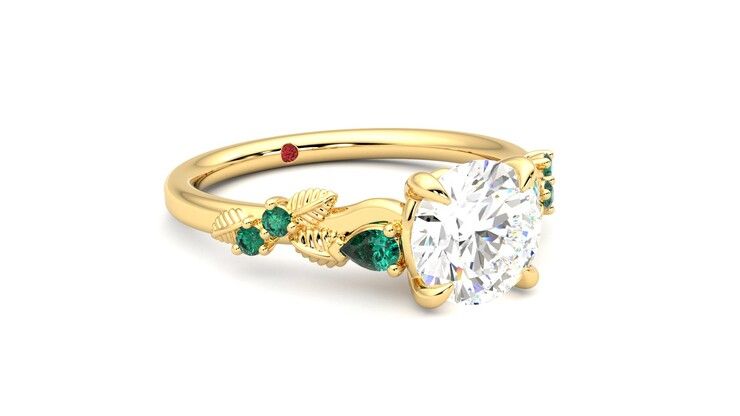 Taylor & Hart Lierre Round Engagement Ring 360 degree image 5
