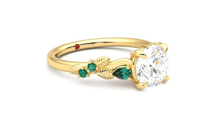 Taylor & Hart Lierre Round Engagement Ring 360 degree image 6