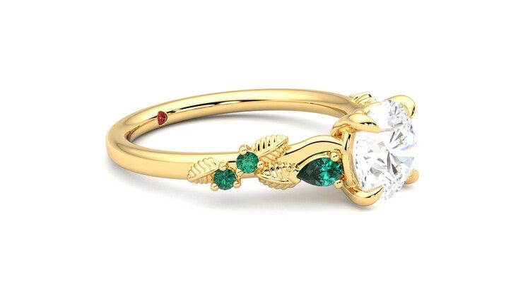 Taylor & Hart Lierre Round Engagement Ring 360 degree image 7