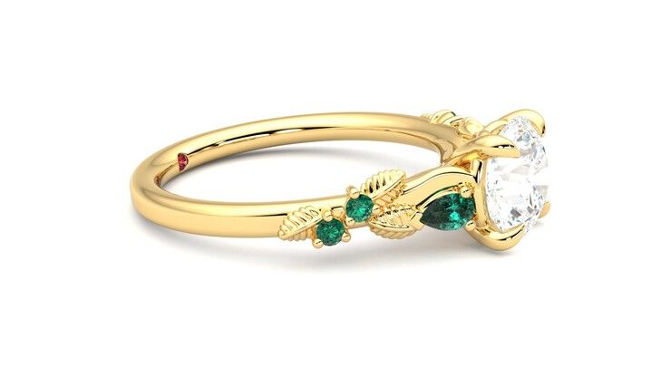 Taylor & Hart Lierre Round Engagement Ring 360 degree image 8