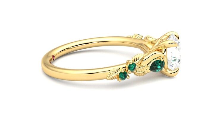 Taylor & Hart Lierre Round Engagement Ring 360 degree image 9