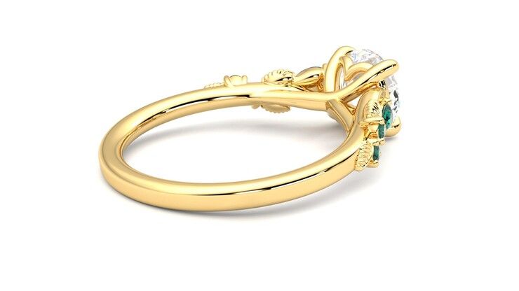 Taylor & Hart Lierre Round Engagement Ring 360 degree image 12