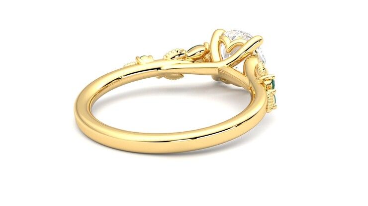 Taylor & Hart Lierre Round Engagement Ring 360 degree image 13