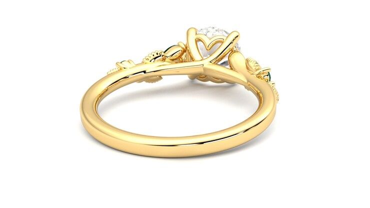 Taylor & Hart Lierre Round Engagement Ring 360 degree image 14