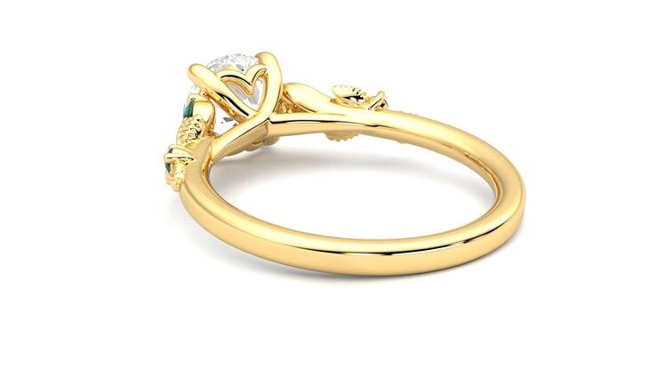 Taylor & Hart Lierre Round Engagement Ring 360 degree image 17