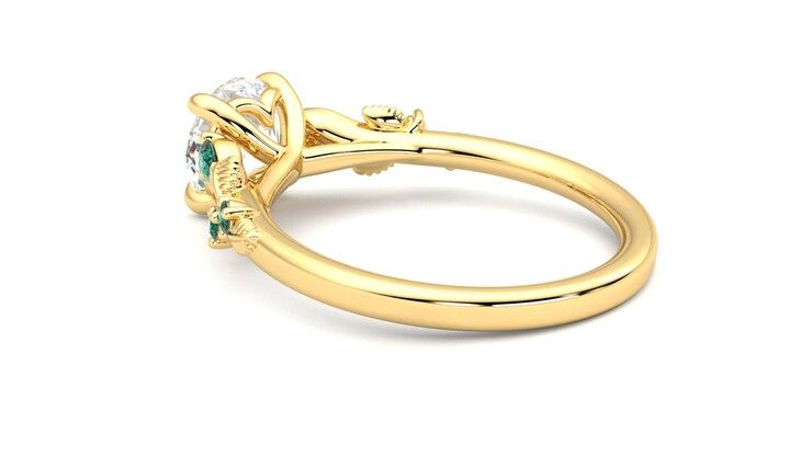 Taylor & Hart Lierre Round Engagement Ring 360 degree image 18