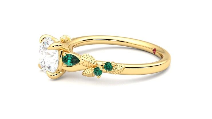 Taylor & Hart Lierre Round Engagement Ring 360 degree image 22