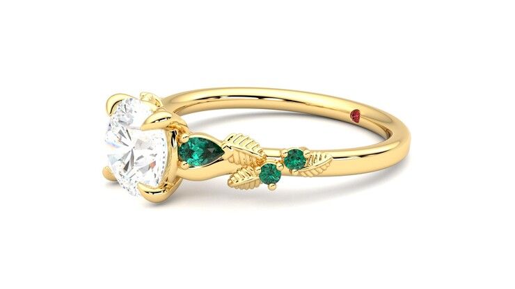 Taylor & Hart Lierre Round Engagement Ring 360 degree image 23