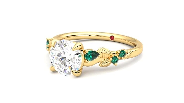 Taylor & Hart Lierre Round Engagement Ring 360 degree image 25