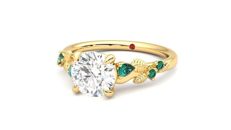 Taylor & Hart Lierre Round Engagement Ring 360 degree image 26