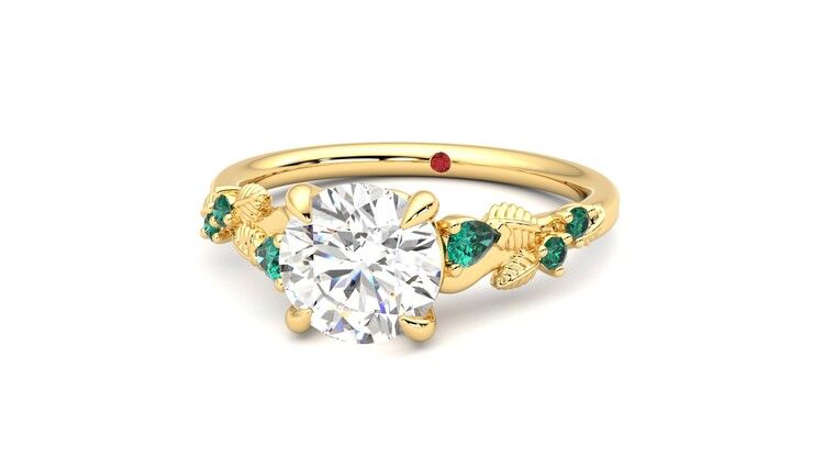 Taylor & Hart Lierre Round Engagement Ring 360 degree image 27