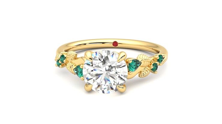 Taylor & Hart Lierre Round Engagement Ring 360 degree image 28