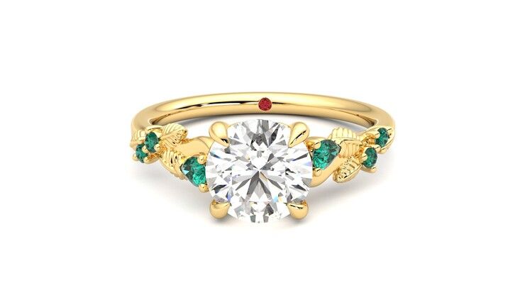 Taylor & Hart Lierre Round Engagement Ring 360 degree image 29