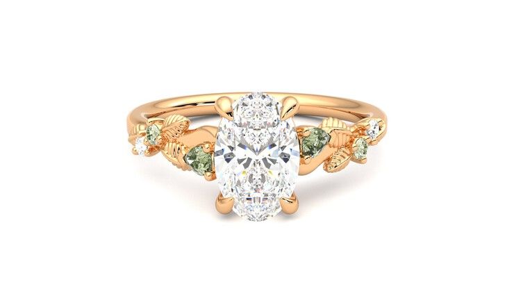 Taylor & Hart Lierre Oval Engagement Ring 360 degree image 0