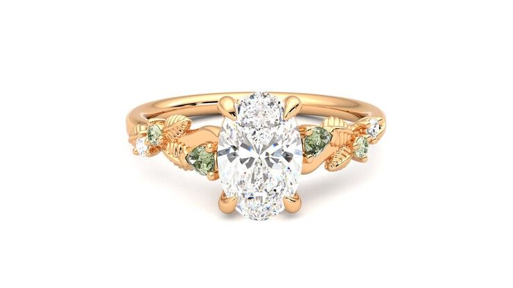 Taylor & Hart Lierre Oval Engagement Ring 360 degree image 1