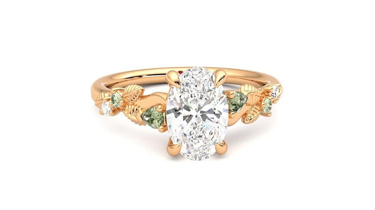 Taylor & Hart Lierre Oval Engagement Ring 360 degree image 2