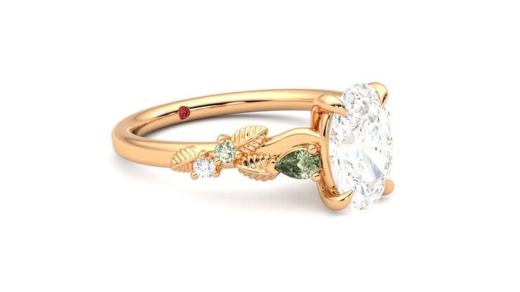 Taylor & Hart Lierre Oval Engagement Ring 360 degree image 6