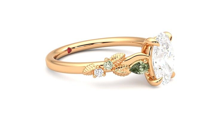 Taylor & Hart Lierre Oval Engagement Ring 360 degree image 7