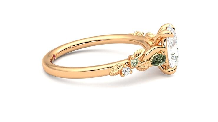 Taylor & Hart Lierre Oval Engagement Ring 360 degree image 9