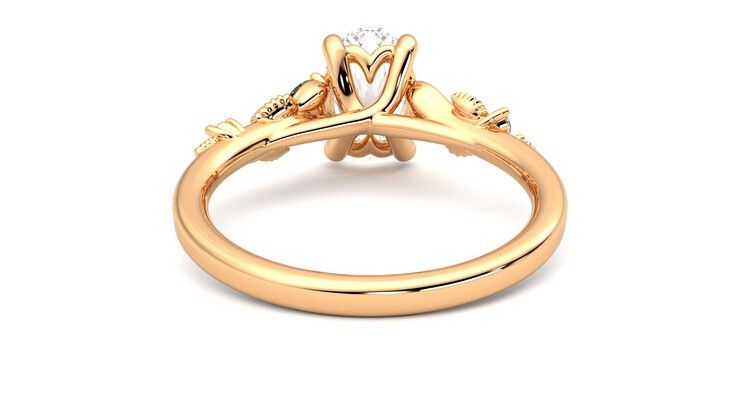 Taylor & Hart Lierre Oval Engagement Ring 360 degree image 15