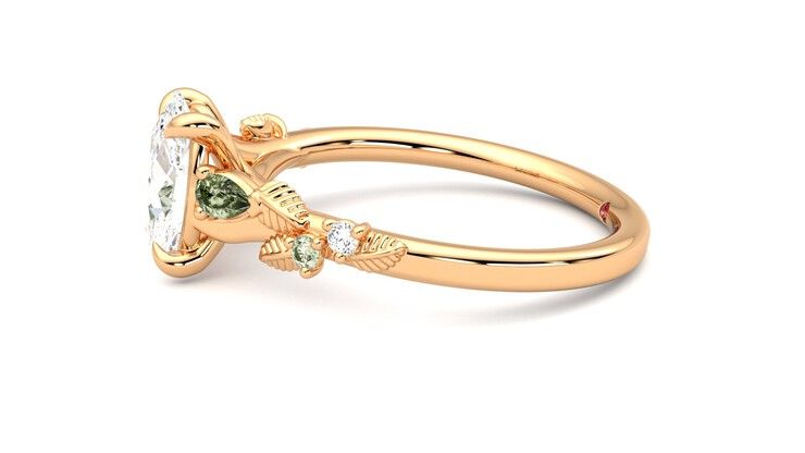 Taylor & Hart Lierre Oval Engagement Ring 360 degree image 21