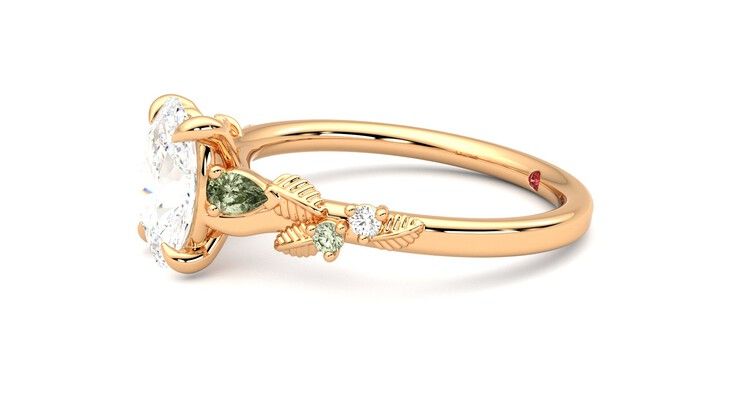 Taylor & Hart Lierre Oval Engagement Ring 360 degree image 22