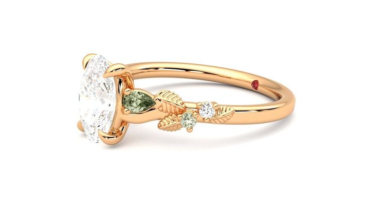 Taylor & Hart Lierre Oval Engagement Ring 360 degree image 23