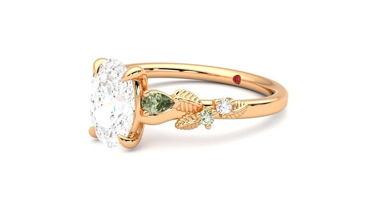 Taylor & Hart Lierre Oval Engagement Ring 360 degree image 24