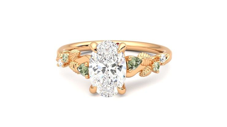 Taylor & Hart Lierre Oval Engagement Ring 360 degree image 28