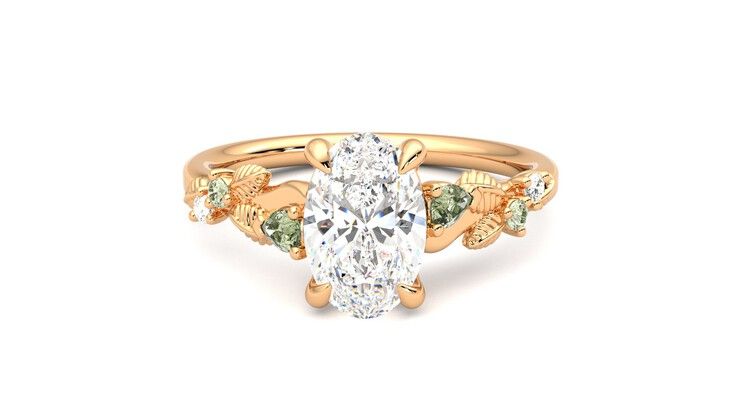 Taylor & Hart Lierre Oval Engagement Ring 360 degree image 29